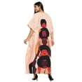 thumbnail image 4 of Oussum Light Pink Tribal Plus Size Polyester Long Kaftan Dresses for Women, 4 of 8