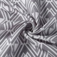 thumbnail image 7 of Valances for Windows, Polyester Kitchen Curtains with Geometric Print, Farmhouse Short Curtains for Small Window Bathroom Living Room with Rod Pocket, Grey 1 Panel, 7 of 7