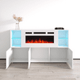 Komi WH03 Electric Fireplace Modern 63" Sideboard
