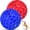 Blue+Red, variant on Indestructible Squeaky Dog Ball for Aggressive Chewers, Rubber Interactive Dog Toy for Teething, Relieving Anxiety. Chew Toy for Large, Medium Breeds, Outdoor & Indoor Ball.