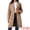 Brown, variant on Women's Winter Single Breasted Peacoat Notched Lapel Button Down Overcoat S Khaki