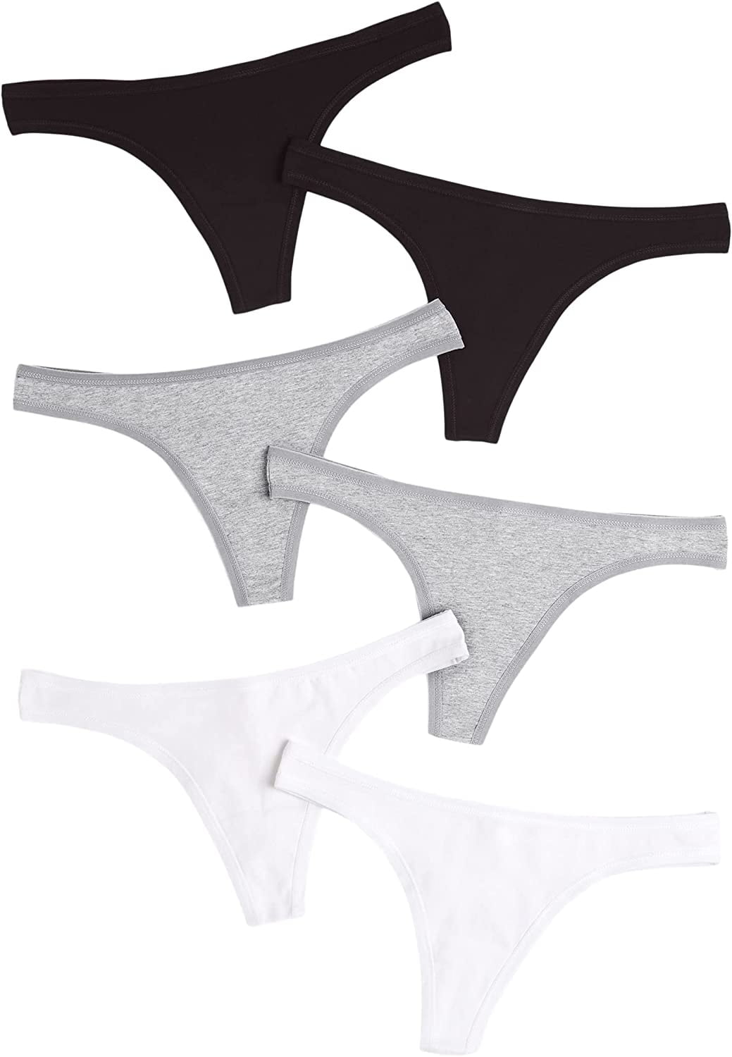 Pact Organic Cotton Thong 6-Pack - Walmart.com