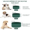thumbnail image 5 of Comedero de cerámica para perros, comedero doble para perros con soporte de bambú para gatos y perros (400 ml, verde), 5 of 5