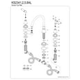 thumbnail image 3 of Kingston Brass KS2345AL Roman Two-Handle Deck Mount Roman Tub Faucet, Oil Rubbed Bronze, 3 of 4