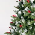 thumbnail image 4 of ENYOPRO Green Flocked Full Artificial Christmas Tree, with 1100 Fake Snow Dusted Tips 7', 4 of 9
