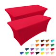 thumbnail image 1 of Mantel IVAPUPU, paquete de 2 unidades, 6 pies, rojo para eventos rectangulares, 1 of 5
