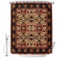 thumbnail image 2 of Brown Red Boho Waterproof Fabric Shower Curtain,Vintage Geometric Abstract Art Waterproof Fabric Shower Curtain for Bathroom Curtains Bathtubs Hotel Shower Curtains with 12 Hooks Standard 72x72, 2 of 8