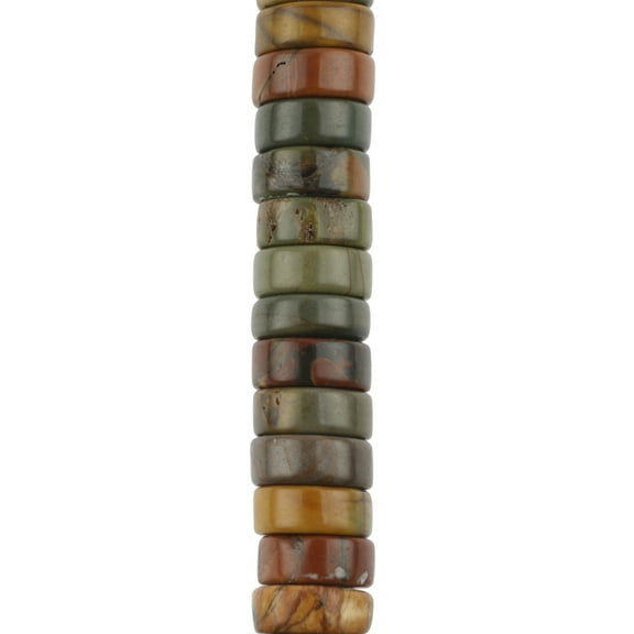 Bead Landing Picasso Jasper Heishi Beads, 12 Pack