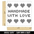 thumbnail image 2 of Handmade with Love Cross Stitch Self-Inking Rubber Stamp Ink Stamper - Green Ink - Small 1 Inch, 2 of 7