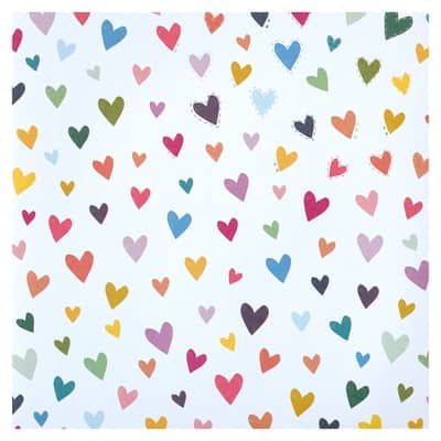Recollections Multicolor Whimsical Hearts Cardstock Paper, 12" x 12", 48 Pack