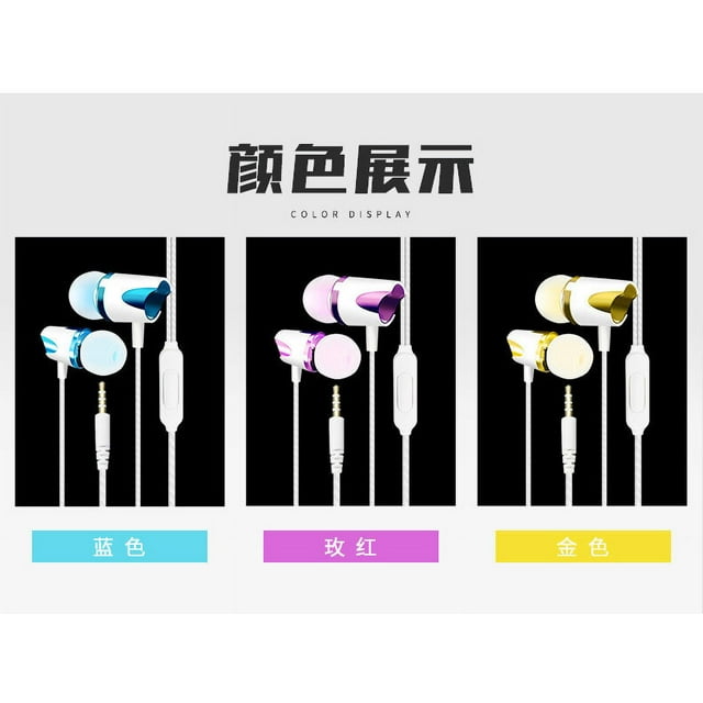 HD Microphone In-ear Earphone 3D Stereo Sound 3D stereo Wiring earphone Call control Earbuds Free Answer Control Earpiece