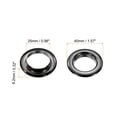 thumbnail image 2 of Uxcell 10Set Ojales de 25mm 1 Pulgada Kit de Ojales de Latón con Arandelas para Tela, Cortinas, Lonas, Cinturones de Cuero, Zapatos, Bolsas DIY, Negro, 2 of 6