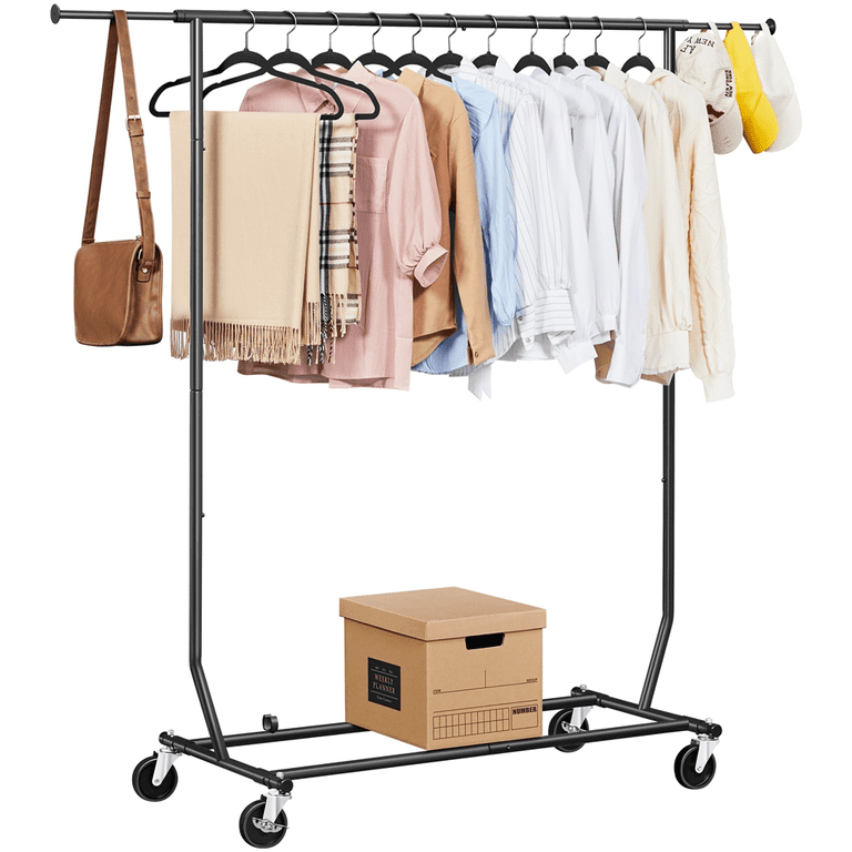 Vipek V12 Medium Heavy Duty Rolling Garment Rack 3 Tiers Clothes Rack  Freestanding Wardrobe Closet Storage Rack : Target