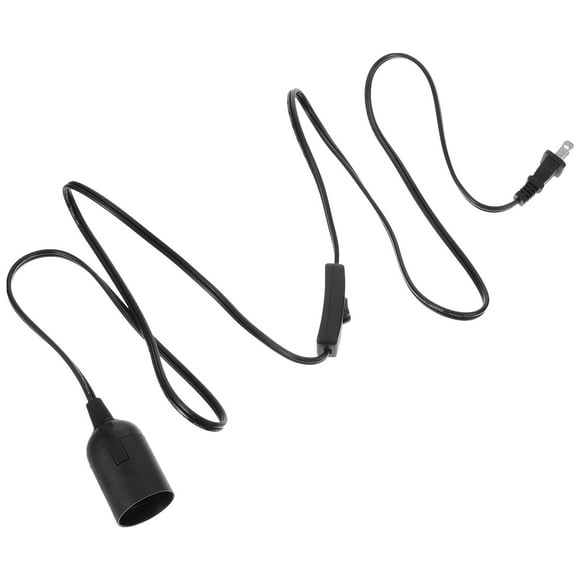 FESTFENDS Light Socket with Cord Plastic Black for Home Decoration and Lighting Repair 1Pack