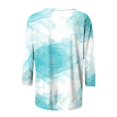 thumbnail image 5 of CHOK Ichuanyi Hauts pour Femmes Liquidation d'Été T-shirt Imprimé Mode pour Femmes Blouse Mi-Longue Manches 3/4 Col Rond Hauts Décontractés, 5 of 5
