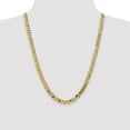 thumbnail image 2 of Leslie's Real 10kt Yellow Gold 7.25mm Flat Beveled Curb Chain; 24 inch; Lobster Clasp; for Adults and Teens; for Women and Men, 2 of 5