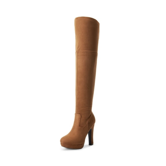 Dream Pairs Women's Chunky Heel Over-the-Knee Boots