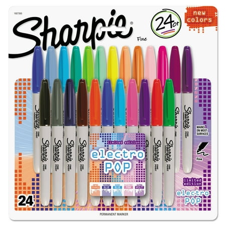 Sharpie Electropop 24-Marker Set, Fine Tip