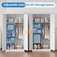 thumbnail image 4 of Fesbos Metal Storage Cabinets Lockers with Lock Door, 72'' Clothing Coat Steel Storage Freestanding Wardrobe for Office, Home, Employee,Gym,Fire Department, 4 of 10