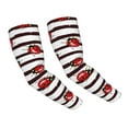 thumbnail image 2 of Rocae Ladybugs on Black and White Striped1 for Sports Cooling Arm Compression Sleeves for Men Women Teenager,Breathable,Outdoor Essentials Sun Protection Arm Sleeves, 2 of 8