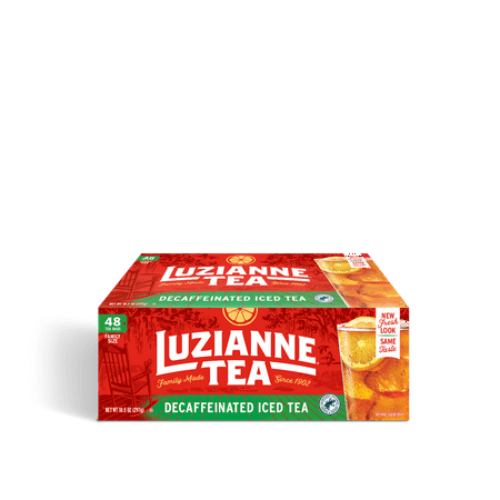 Luzianne Decaffeinated Black Iced Tea Bags, 48 Count