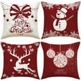 thumbnail image 1 of Juego de Almohada navideñas con Doble Cara Impresa Decoración navideña Decoraciones navideñas de InviernoA4PCS, 1 of 5