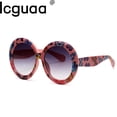 thumbnail image 2 of Gafas de sol redondas de gran tamaño para hombre y mujer, lentes de sol Unisex de estilo Retro, a la moda, de lujo, de diseñador de marca, color verde y negro, UV400 Fivean unisex, 2 of 2