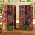 thumbnail image 7 of Red Lantern 6 ft. Tall India Double Sided Canvas Room Divider, 7 of 7
