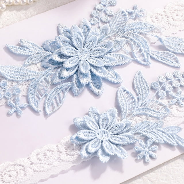 Knee Sleeve 2 - Product Classification Knee Support and Accessories - Elastic Lace Garter Set for Bride to Complement Wedding Attire