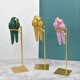 thumbnail image 2 of Parrot Sculpture Resin Parrot Statue Bird Animal Decoration Green, 2 of 5