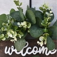 thumbnail image 5 of Rustic Welcome Sign with Artificial Greenery, Perfect for Home Decor, Front Door, Entryway, Seasonal Decoration, 5 of 9