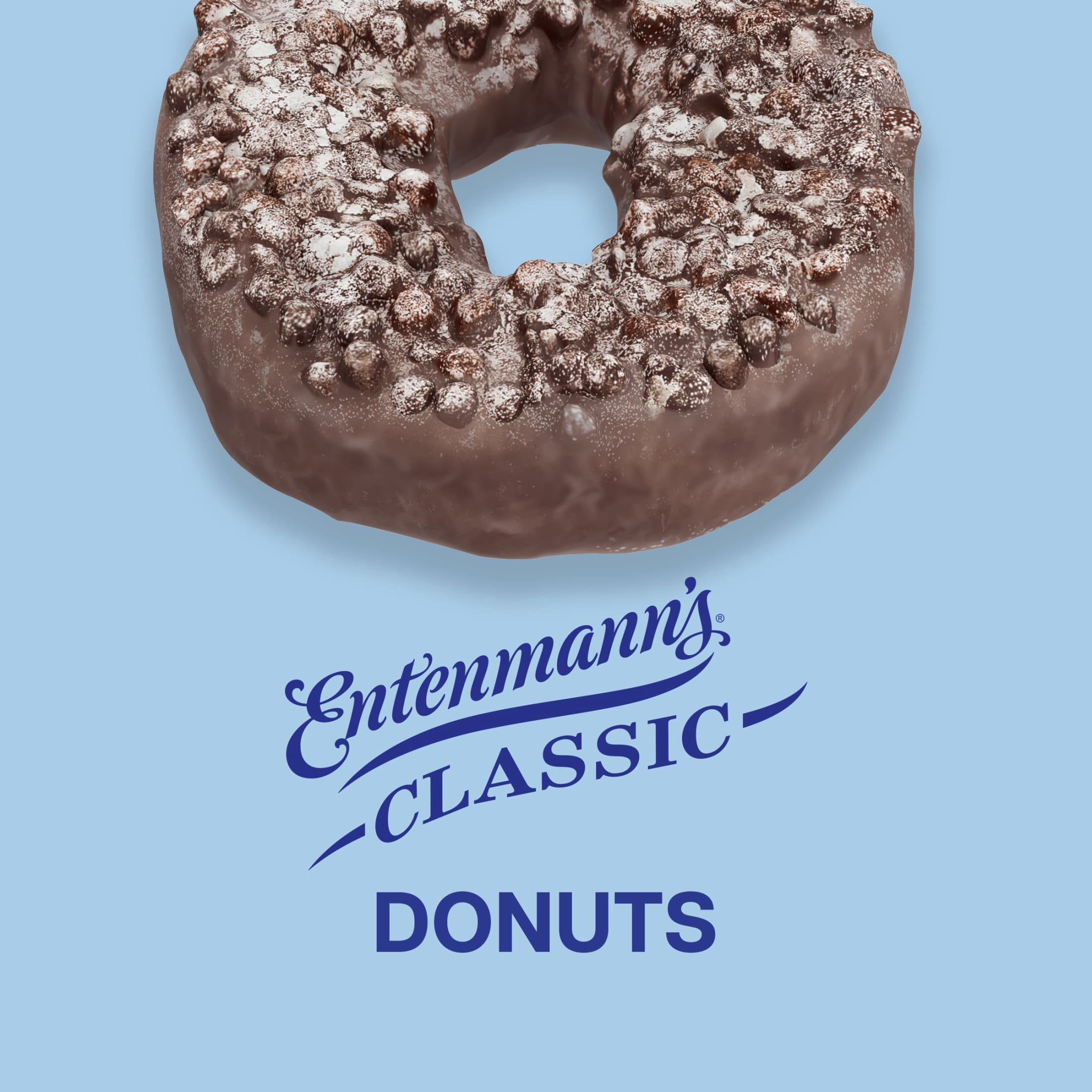 Entenmann's Devil's Food Crumb Donuts, 8 count, Chocolate Donuts, 16.5 oz Box