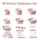 thumbnail image 2 of Juego de utensilios de cocina SENSARTE de 24 piezas, cerámica antiadherente rosa, 2 of 7