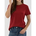 thumbnail image 6 of ANRABESS Women Short Sleeve Tops Summer Basic Tee Wrinkle-Free Trendy Cute T Shirts 2026 Spring Business Casual Outfits Red Medium, 6 of 9