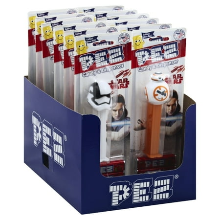 PEZ Candy Star Wars Assortment, 1 Candy Dispenser Plus 3 Rolls Assorted Fruit Candy, 1 Count, 0.87 oz