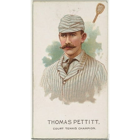Thomas Pettit Court Tennis Champion from Worlds Champions Series 2 (N29) for Allen & Ginter Cigarettes Poster Print (18 x (Best Tennis Courts In The World)