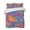 Emerald Green Light Purple Orange, variant on Quilts Twin XL Size, Colorful Soft Comforter Bedding Set for Bed, Ethnic Modern Abstract Watercolor Tie-Dye Lightweight Quilted Bedspread with Pillow Cover(2 Pieces) for All Season, 68x98 Inch