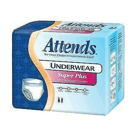 Attends Super Plus Absorbency Protective Underwear with Leakage Barriers, Youth/Small 20 to 34, 80-125 lbs - 80 Ct.