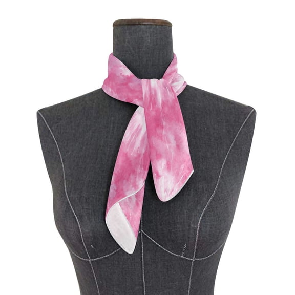 Square Scarf 24x24 Inch Pink-purple Gradient Pattern Silky Satin Sun Protection Neck Scarf for Women Multi-Purpose Head Wrap Bandana for Hair Bag Decoration