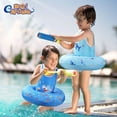 thumbnail image 7 of HEY! SPLASH Swim Vest Age 3-6 Kids, Adjustable Strap Floaties Swimsuit for Boys/Girls 30-60lbs, Pool Floating Tubes Swim Trainer Jackets, Beginner Learn to Swim,Blue Surf Shark, 7 of 7
