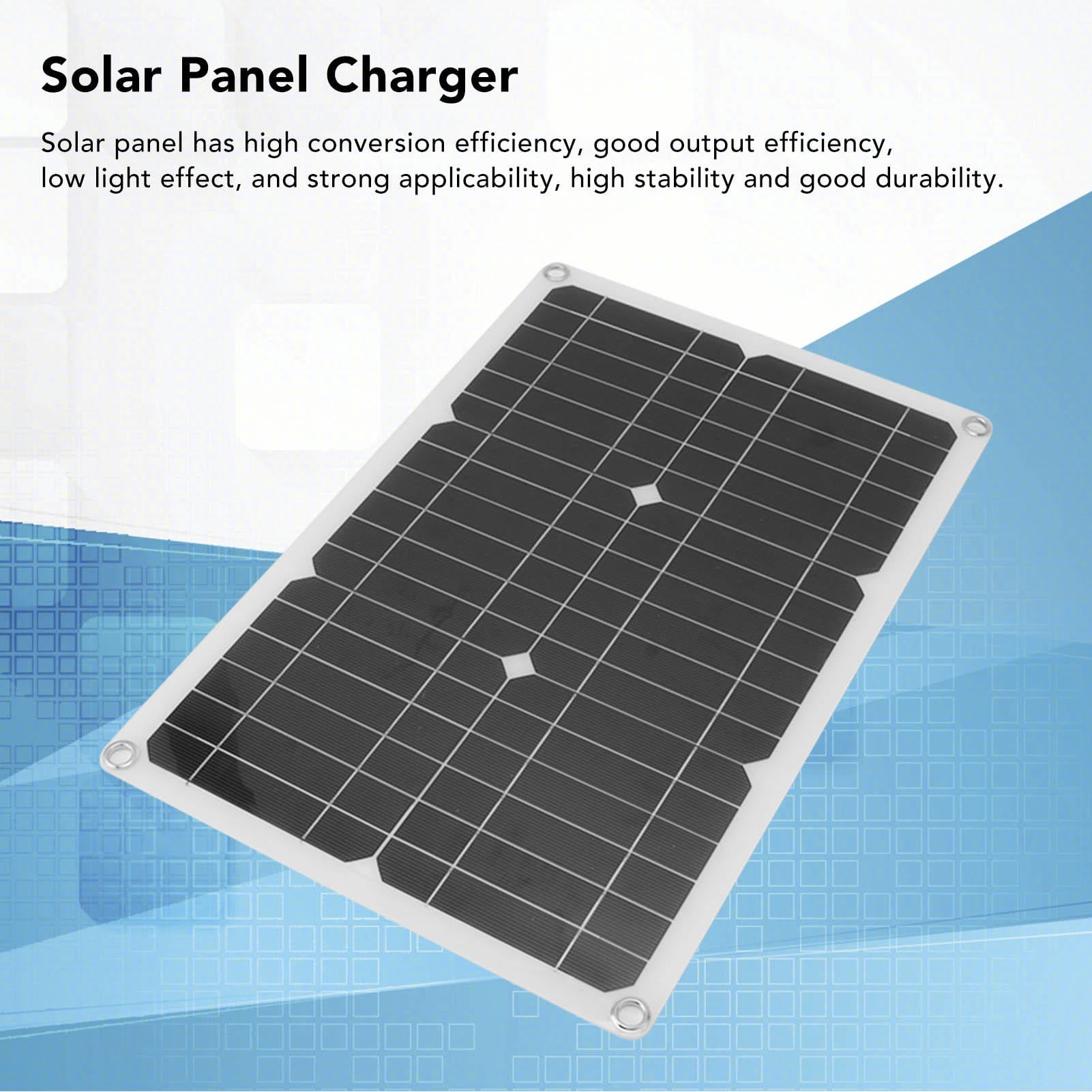 Yajisi 20W 18V Monocrystalline Solar Panel with Battery Box – High‑Efficiency 30% Conversion, Ideal for Cars, Boats, Street Lamps & Water Pumps