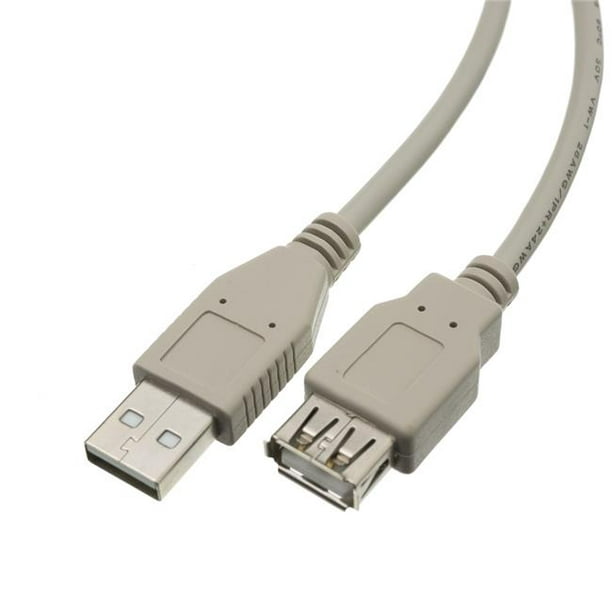 Cable Wholesale 10U2-02101E Type un Mâle pour Taper une Femelle, Câble d'Extension USB 2.0 - 1 ft.