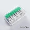 thumbnail image 1 of 200pcs Interdental Brushes Sticks Picks Blue Dental Floss Teeth Tooth Toothpick, 1 of 3