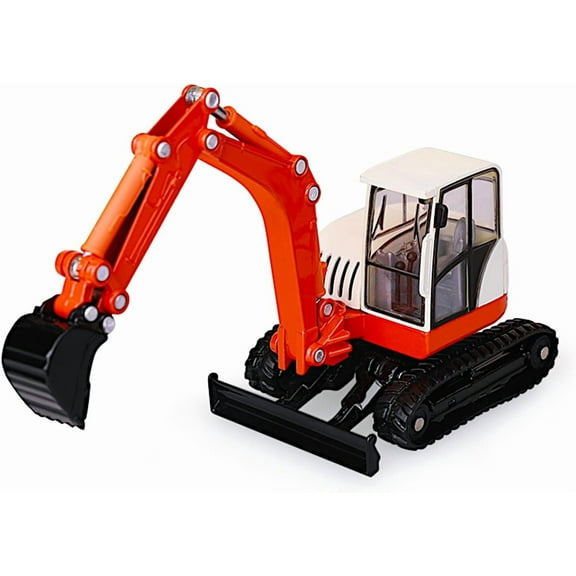POCO DIVO Diecast 1/50 Crawler Excavator, Metal Backhoe Loader, Heavy Duty Alloy Track Bulldozer, Action Toy Scale Construction Truck Model, Kids Boys STEM Education Gift Adult Vehicle Collection