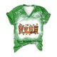 thumbnail image 3 of Camiseta con cuello en V para mujer Camiseta con estampado de Halloween Camiseta de manga corta Tops Pompotops  hkajfhjk472960, 3 of 6
