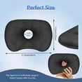 thumbnail image 2 of Bohorizon Ear Piercing Pillow for Side Sleeping with Holes for Ear Pain, Black, 2 of 8