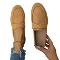thumbnail image 5 of Willtoo Women’s Twist Strap Faux Suede Slip On Loafers, Closed Toe Soft Light Flat Shoes, Casual Footwear for Office, Shopping & Daily Walking, 5 of 7