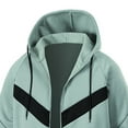 thumbnail image 3 of Yteetum Hoodies for Men Oversized Full Zip Drawstring Hooded Cardigan Sweatshirts Color Block Long Sleeve Hooded Jackets Mens Casual Loose Fits Zip Up Athletic Hoodie Jackets Sports Hooded Sweatshirt, 3 of 4