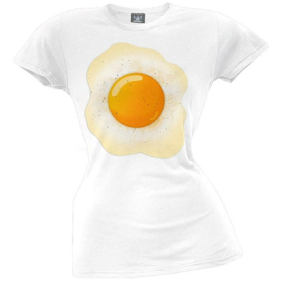 Halloween Women's Juniors Egg Costume Short Sleeve Graphic Tee