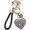 Black, variant on Crystal Keychain for Women with Sparkly Rhinestones Heart Shape, Pretty Key Chains for Women Girls Gifts